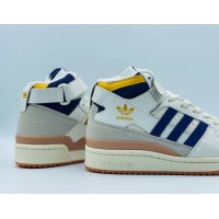 Кроссовки Adidas Forum 84 бело-синие с желтым
